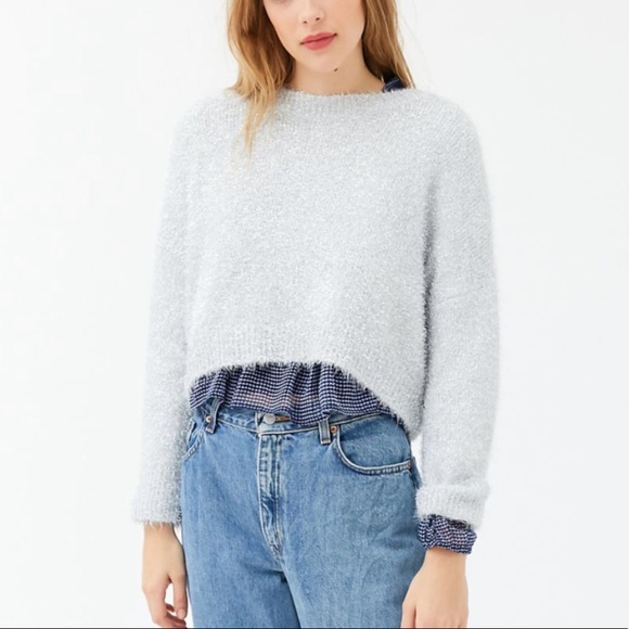 Perfect condition sparkle crop sweater from UO - Picture 2 of 7